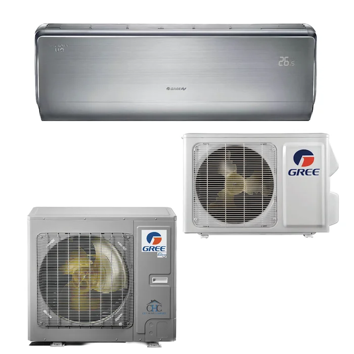 Comparaison visuelle des différentes gammes de thermopompes GREE : Sapphire, U-Crown, Livo