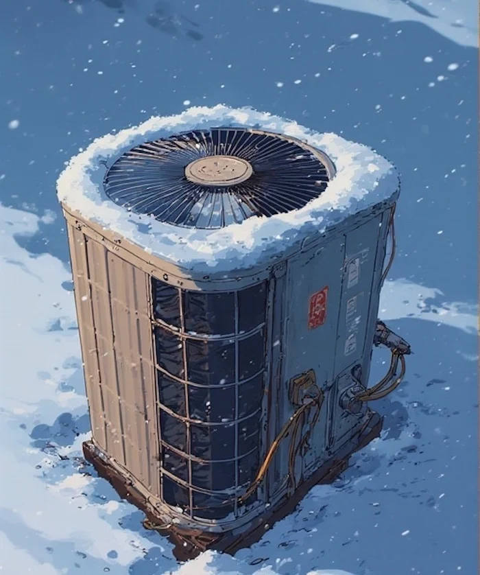 Unité extérieure de thermopompe en mode dégivrage pour maintenir l'efficacité par temps froid