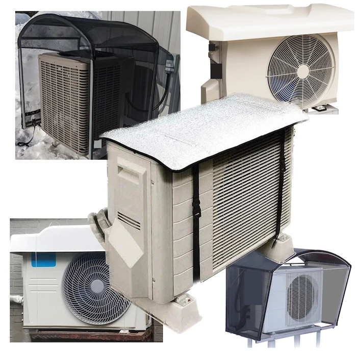 Protection hivernale pour l'unité extérieure d'un climatiseur mural avec une couverture spécialisée