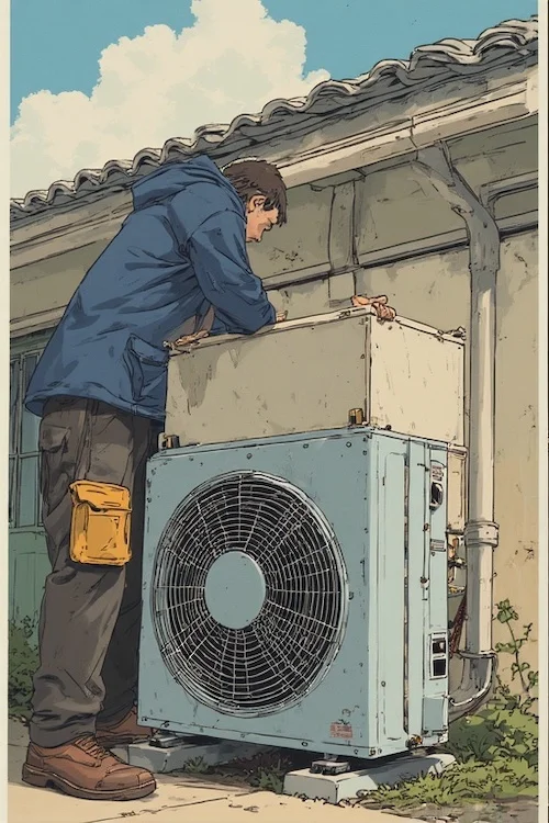 Installation facile d'une housse de protection sur une thermopompe