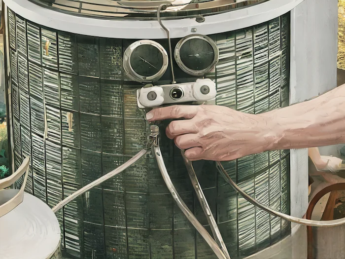 Installation professionnelle des lignes de réfrigérant pour une thermopompe centrale