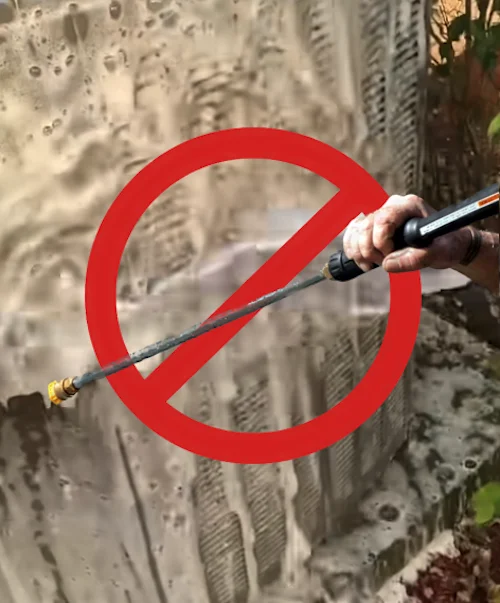 Erreur à éviter : utiliser un nettoyeur haute pression qui endommage les ailettes des serpentins