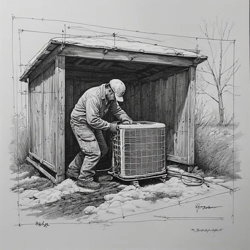 Installation d'une couverture de protection hivernale laissant l'échange d'air nécessaire