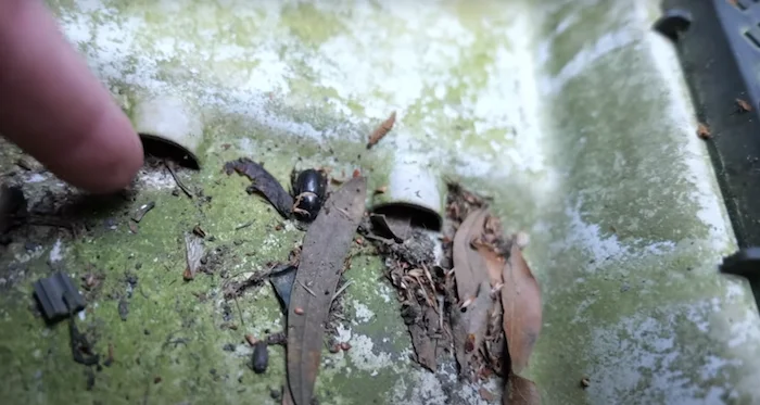 Localisation et nettoyage du trou d'évacuation des condensats pour un bon écoulement