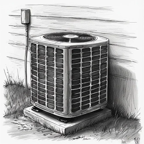 Installation complète d'une thermopompe résidentielle avec unité intérieure et extérieure