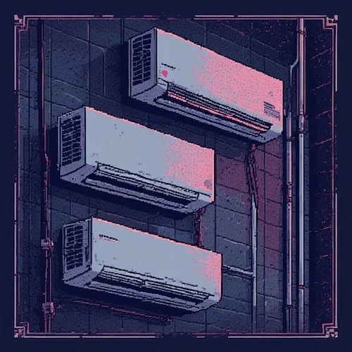 Moderne climatiseur mural conçu avec un filtre facile d'accès pour un entretien simplifié